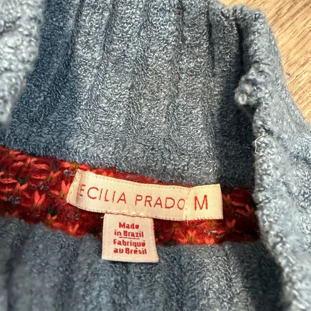 Cecilia Prado by Anthropologie Blossom Mock Neck Sweater Womens Medium Brazil - Picture 4 of 12